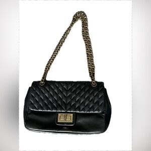 Karl Lagerfeld Black Quilted Chain Shoulder Bag